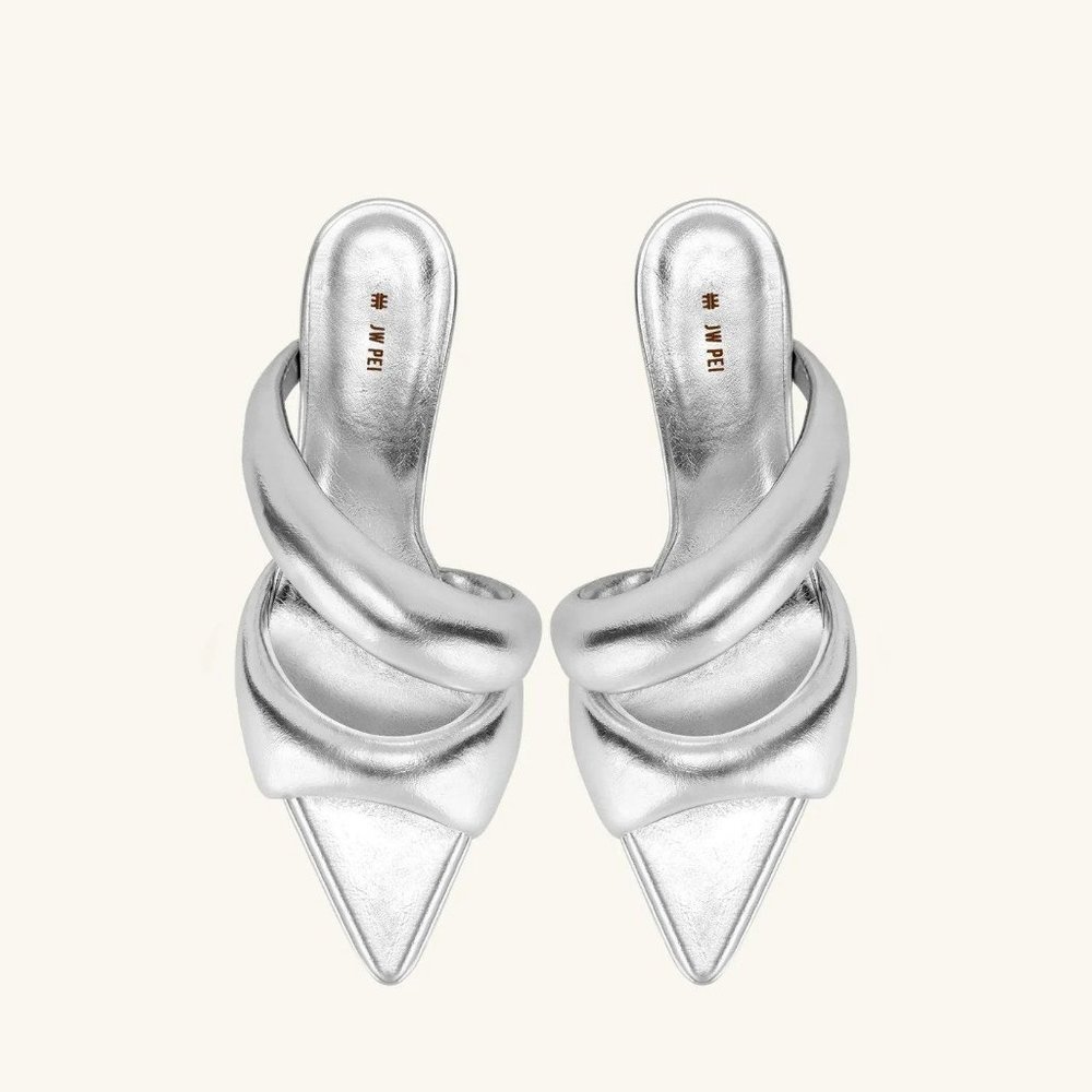 JW PEI, Sara Mule, Silver, Size : 5